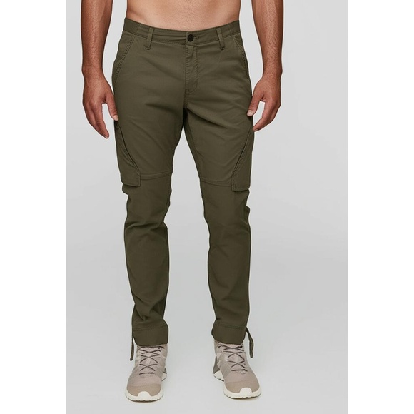 DUER Mens Live Free Adventure Pant 30W 30L Loden Green Cargo Slim Fit - Picture 1 of 13